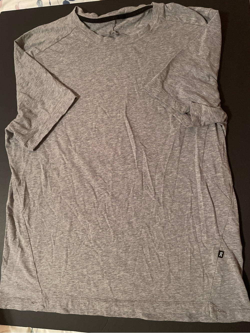 On Cloud Active-T Crater Grey Performance Crew Neck Cotton/Modal Low Intensity